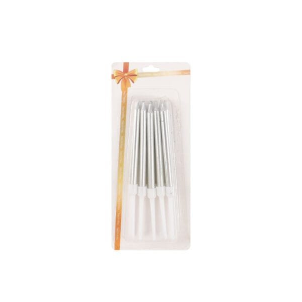 شموع اعياد الميلاد فضي